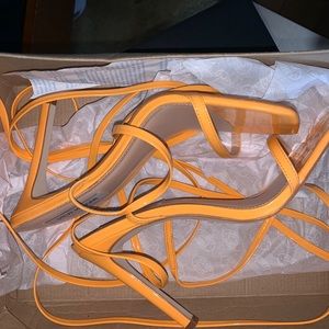 Steve Madden Orange Strappy Heels